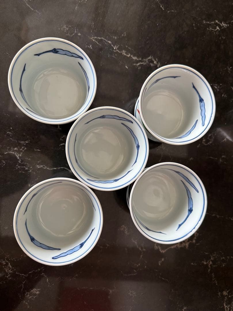 源右衛門窯 蕎麦猪口&薬味皿5客セット 一揃い 有田焼 小鉢 高級和食器