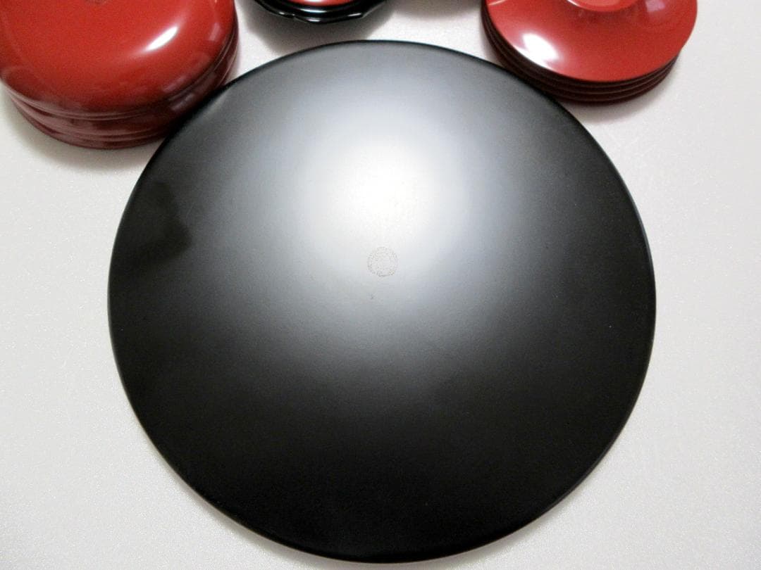 美品】琉球漆器 菓子器 銘々皿 茶托 丸盆 計12点まとめて / 沖縄伝統