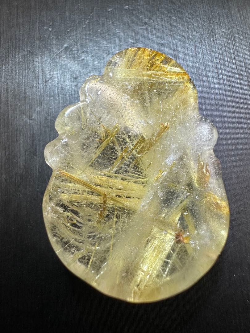 ルチルクォーツ彫物（九尾）