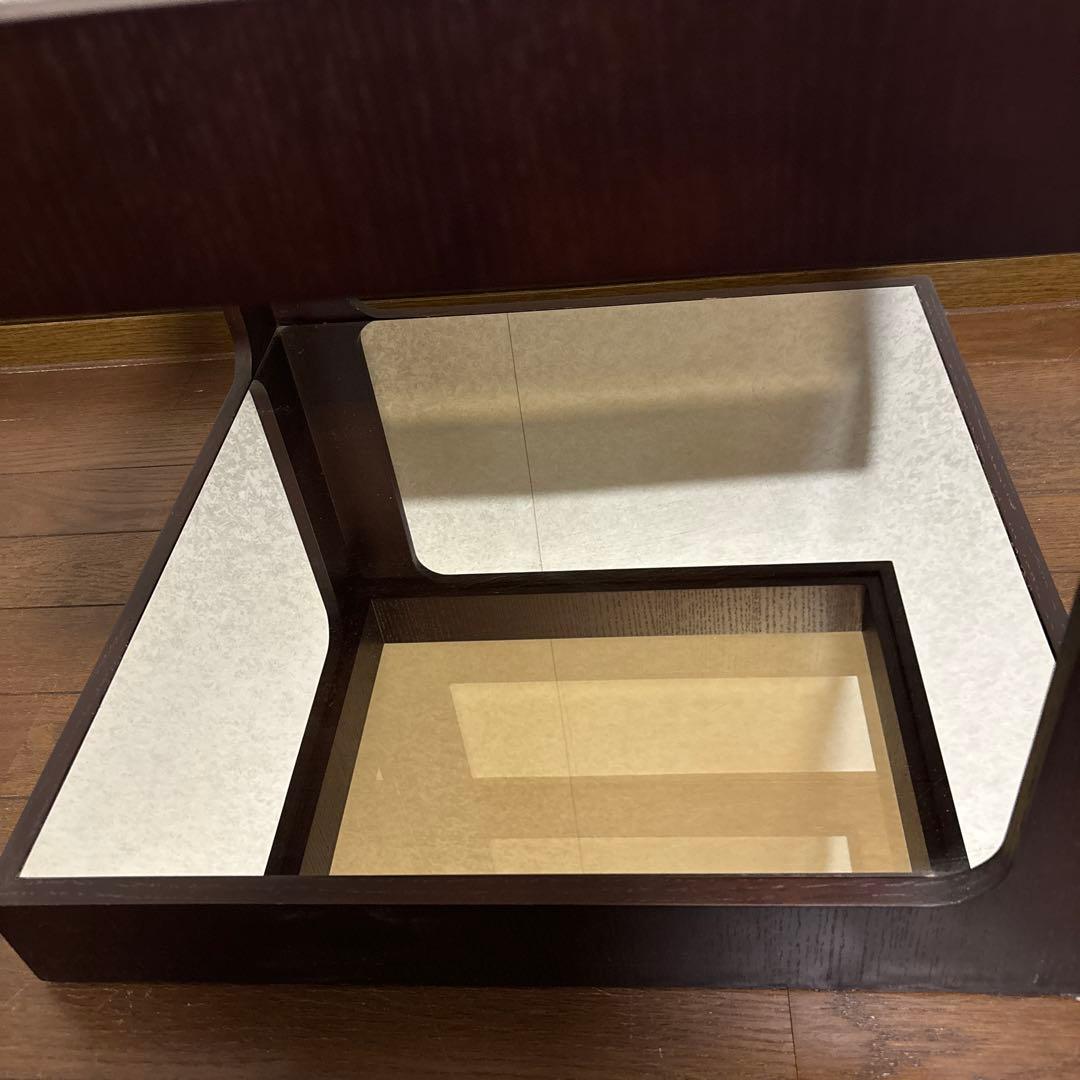 【美品】moda en casa コーヒーテーブル ダイス 50 ガラステーブル