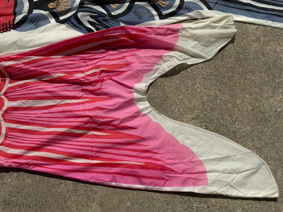 中古 鯉のぼり【C】5m 両面金太郎 こいのぼり 3色+吹流し こどもの日 節句