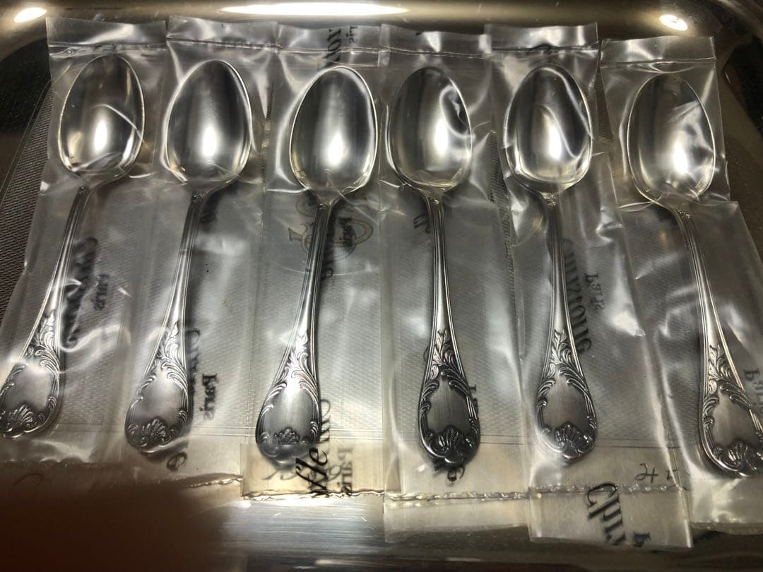 未開封クリストフルデミタススプーン　マルリー希少なマット仕上げ２本(8000円)