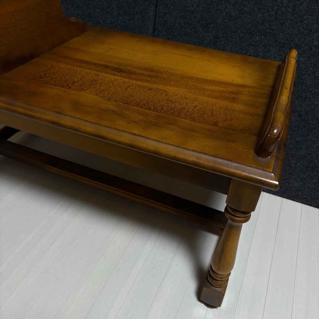 カリモク　オールドカリモク　コロニアル　テレフォンベンチ　電話台　ベンチ　花台