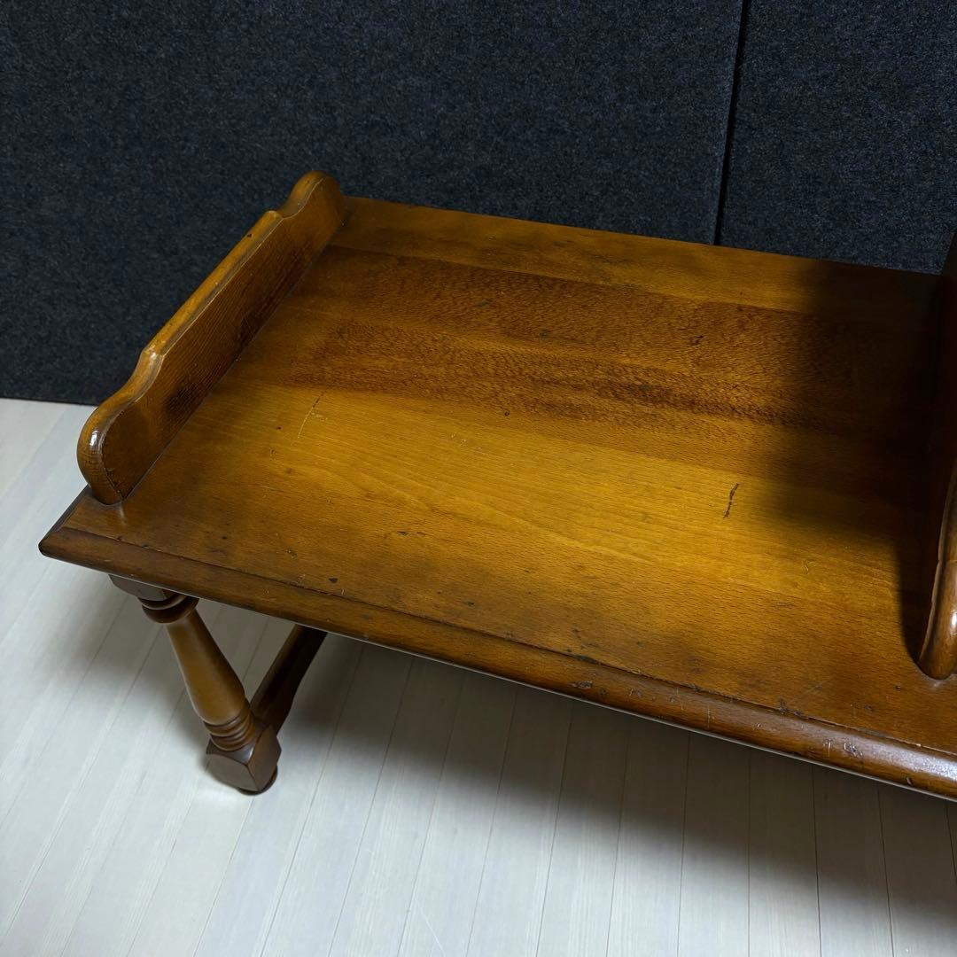 カリモク　オールドカリモク　コロニアル　テレフォンベンチ　電話台　ベンチ　花台