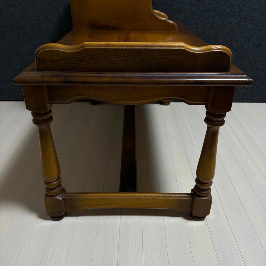 カリモク　オールドカリモク　コロニアル　テレフォンベンチ　電話台　ベンチ　花台