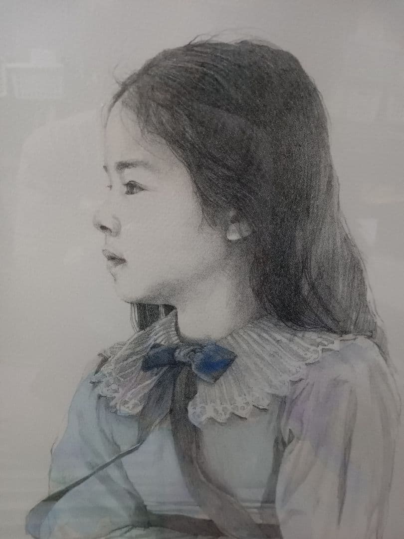 藤井勉作　手彩色リトグラフ　(希望)　額付　EA版　作者サイン有り