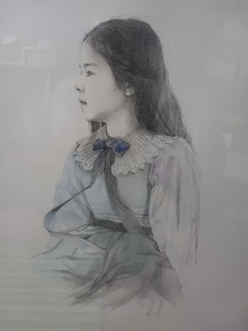 藤井勉作　手彩色リトグラフ　(希望)　額付　EA版　作者サイン有り