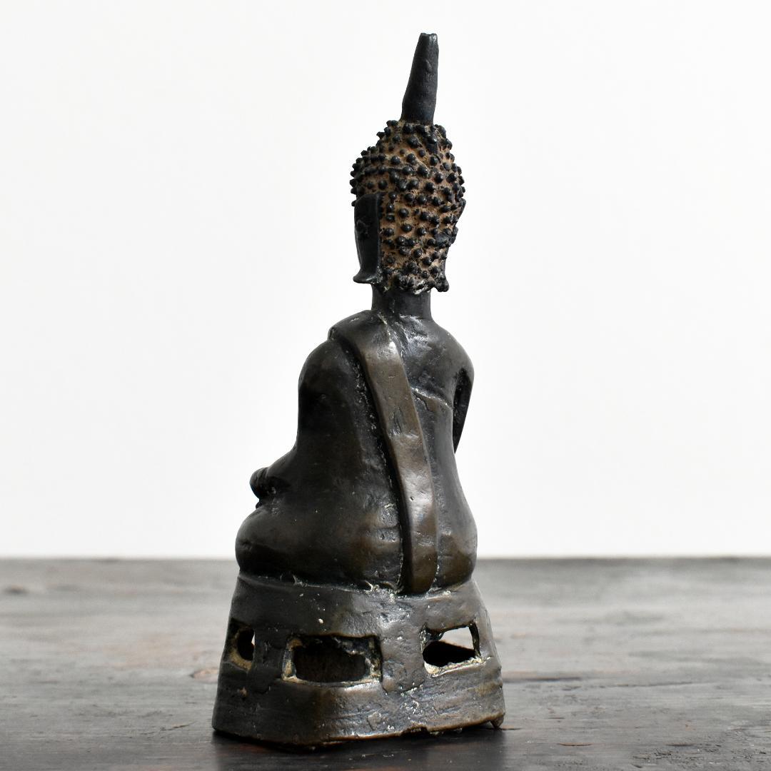 東南アジア ラオス18世紀頃 ランサーン王朝期 青銅仏像 /金銅仏 ブッダ 古銅