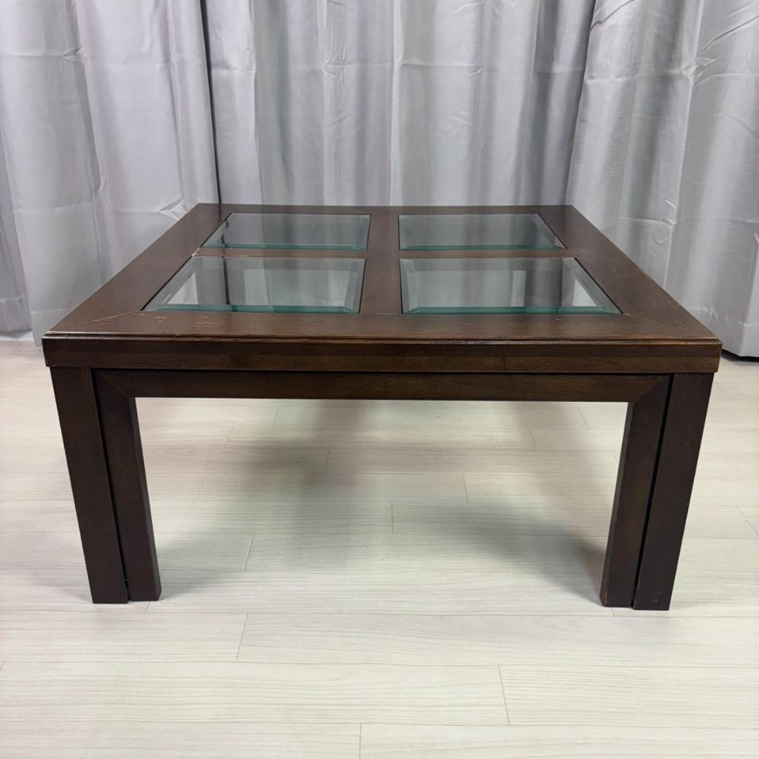 カリモク　ドマーニ　ガラス　ローテーブル