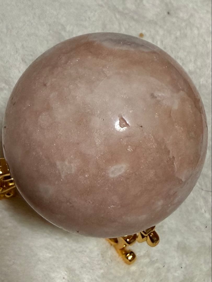ピンクアメジスト　桜瑪瑙　ピンアメ　スフィア　6.4cm