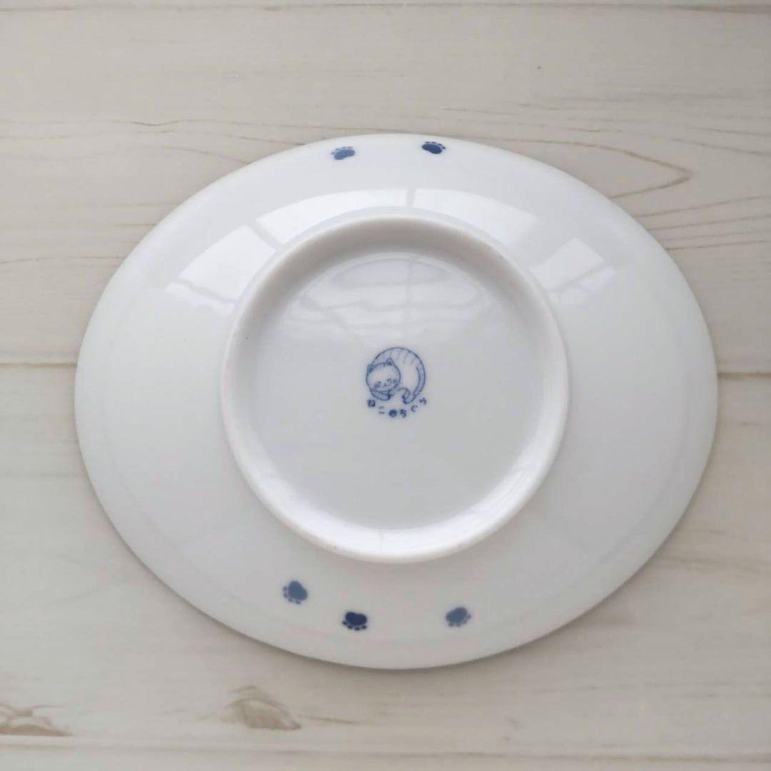 新品2点セット　美濃焼　ねこちぐら　19.5cm 楕円深皿　カレー皿　ミケ　ネコ