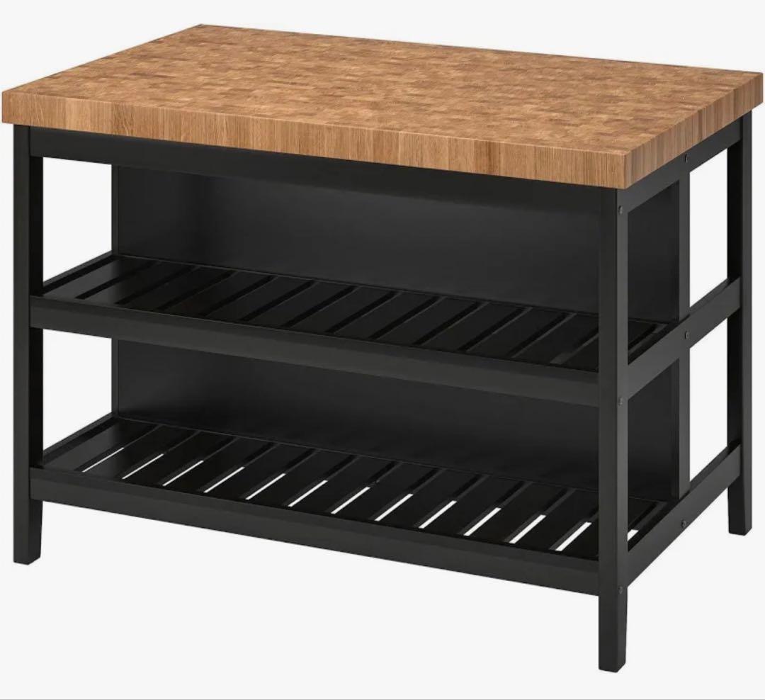 【IKEA】ヴァドホルマ アイランドキッチン ラック、イス付き　三重県名張市