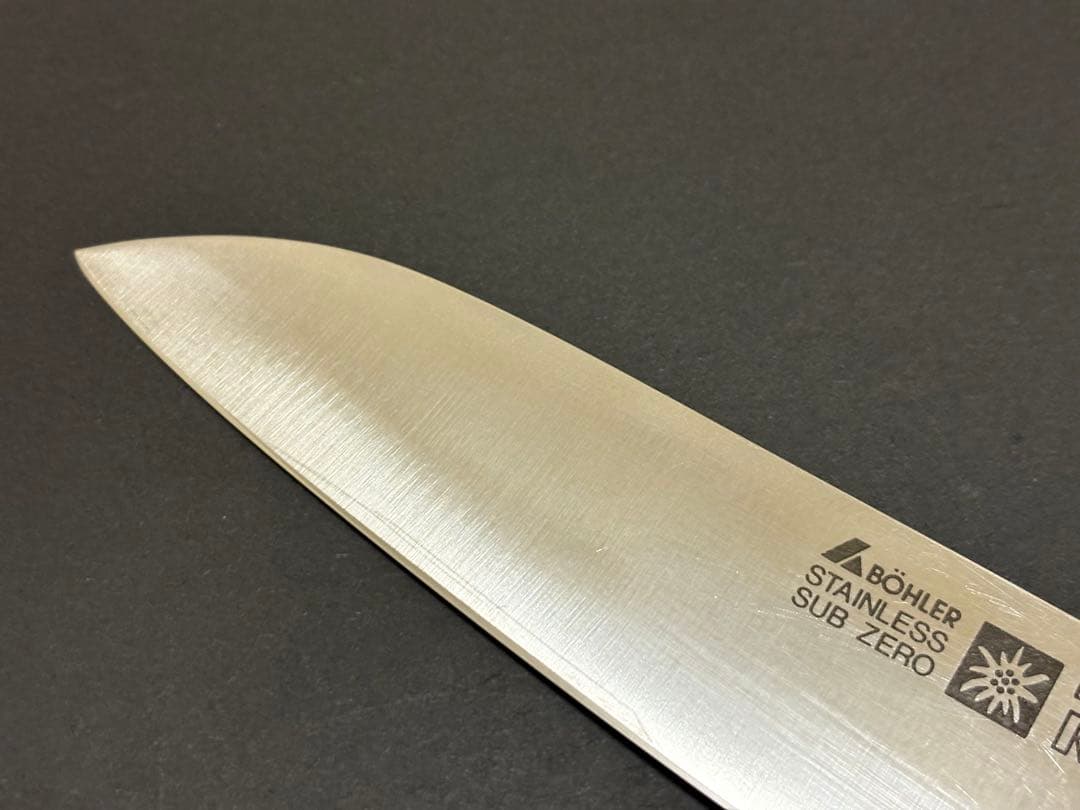 【限定カラー】日本橋 木屋 エーデルワイス 鎌型 三徳 ブルー 180mm 鍔付