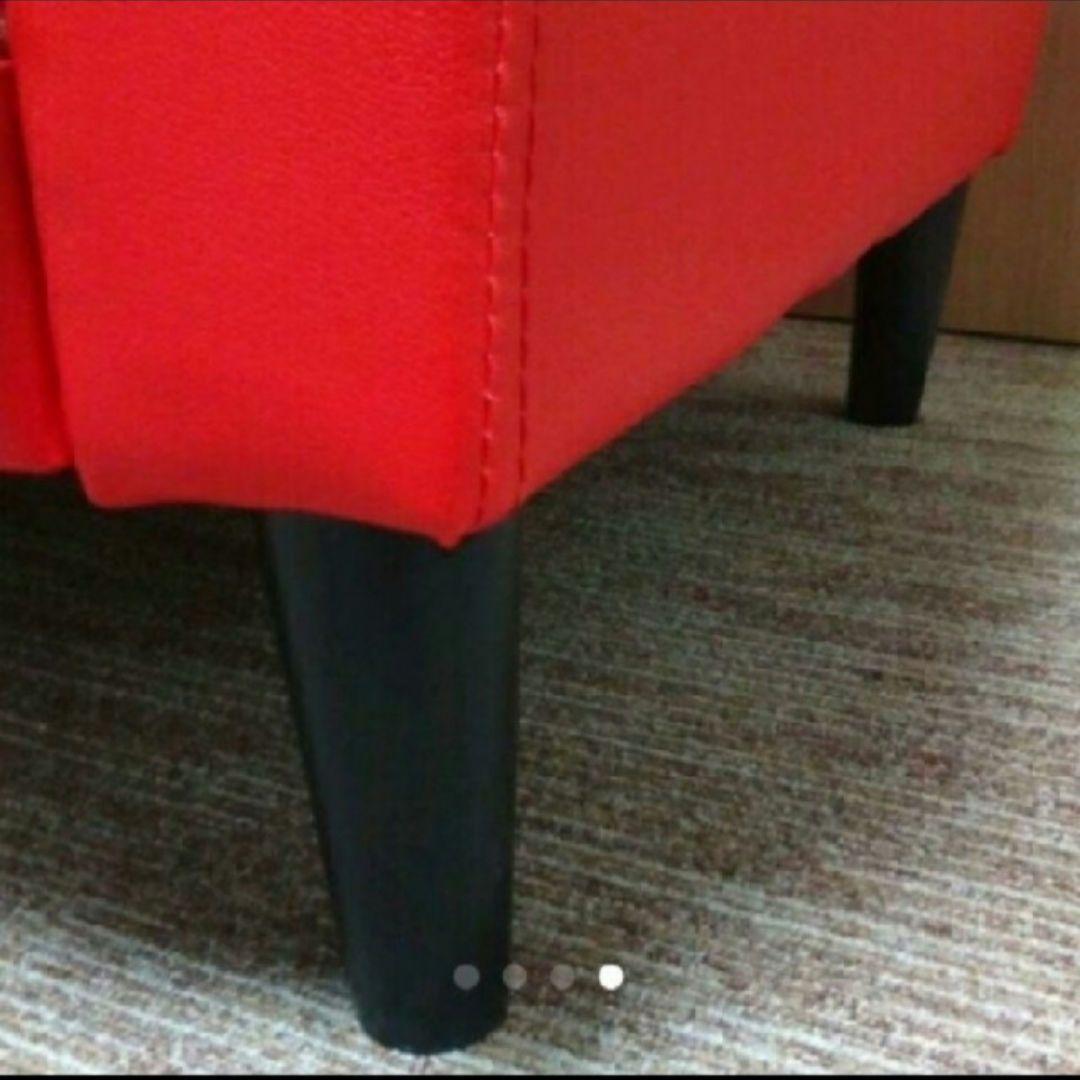 ジャンク　送料込み　NOCE　赤　ソファー　2人掛け　★50