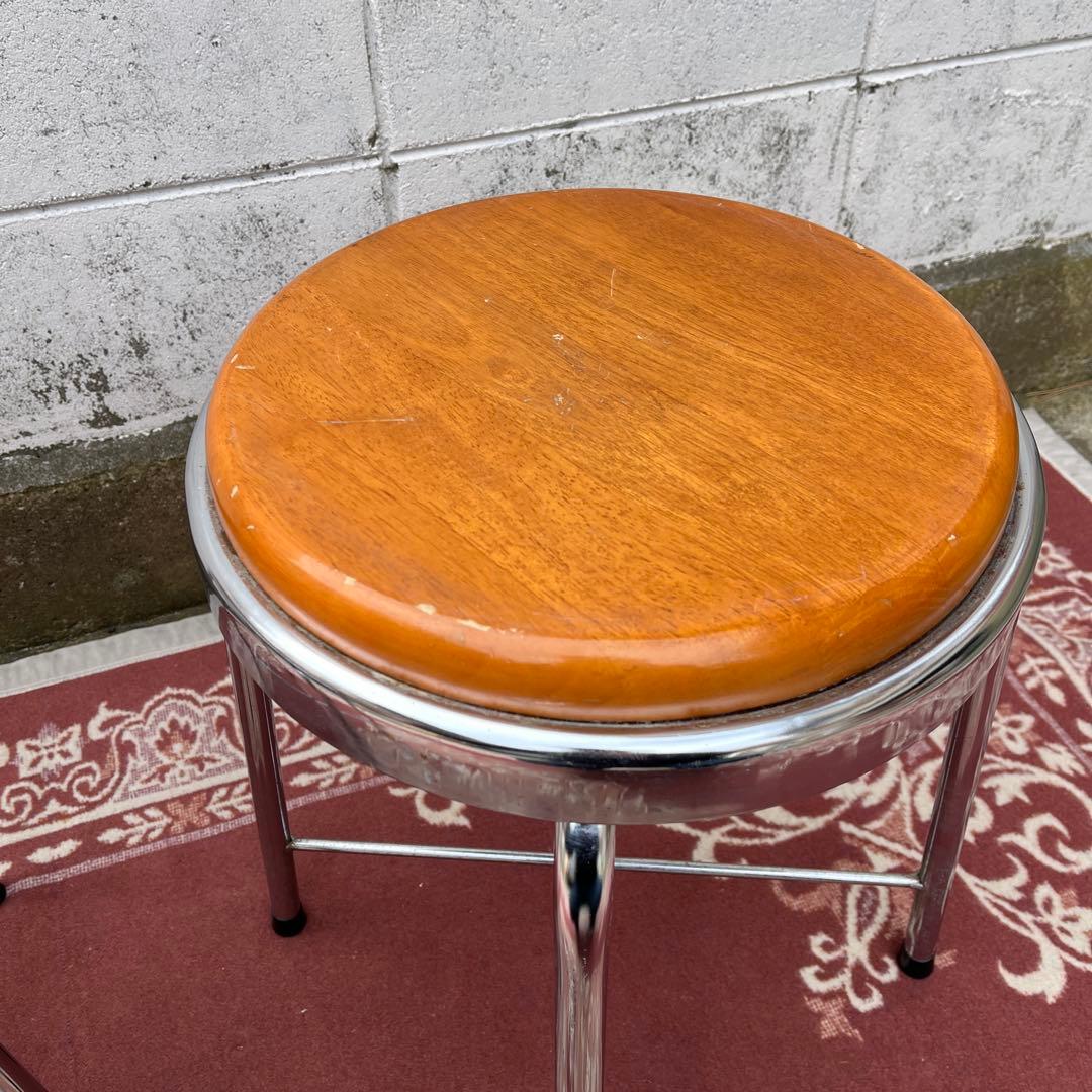 ビンテージ品 古家具◼︎2点セット チトセ 丸椅子 ラウンドスツール B