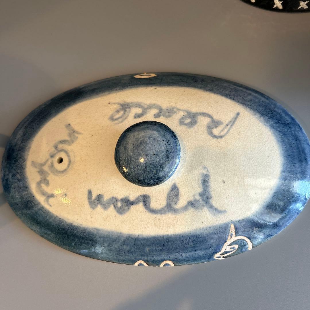 ❣️お値下げ❣️寺門広気さん✨超レア土鍋✨ブルー×ホワイト作家もの