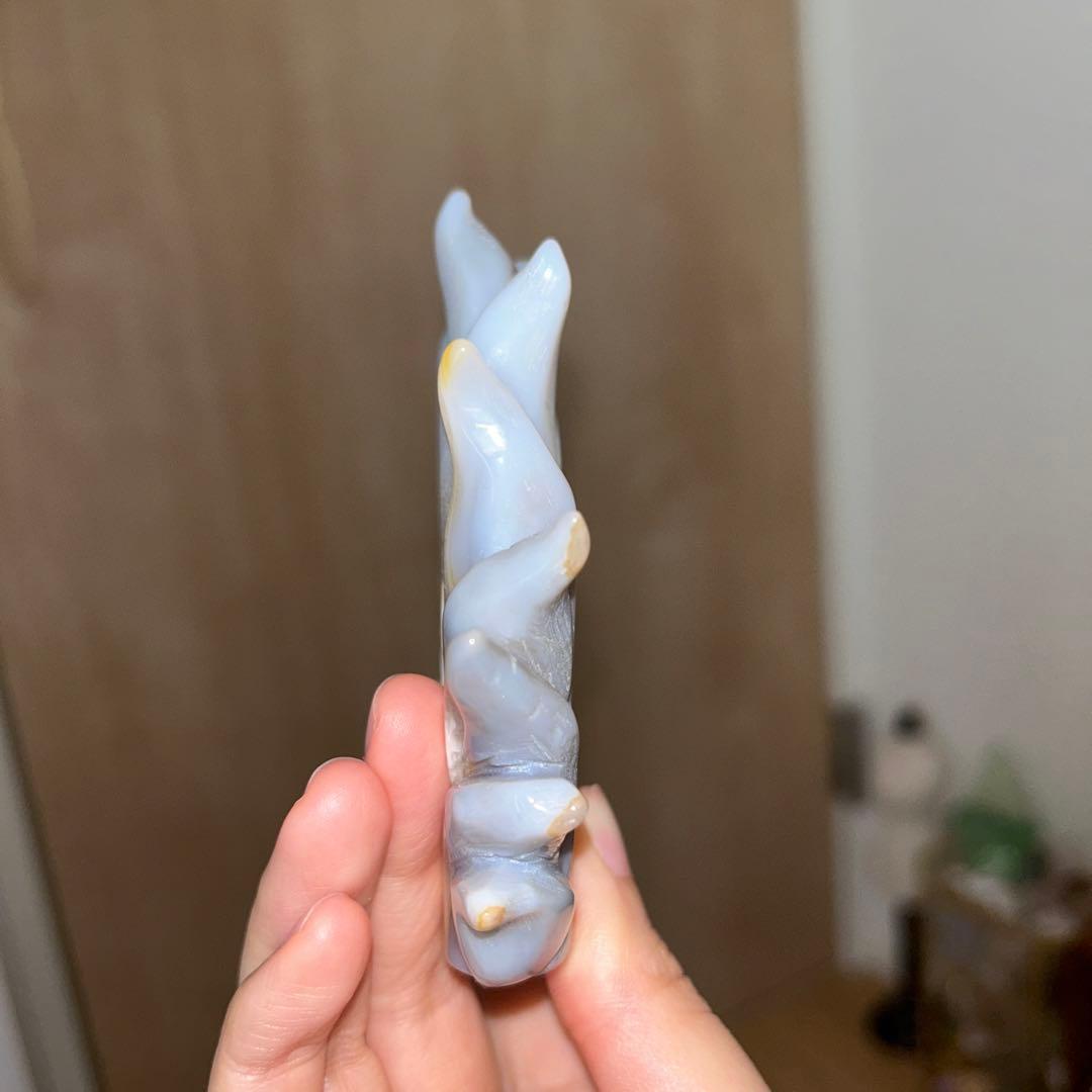 高品質 九尾 狐 瑪瑙 ドゥルージー 結晶 天然石