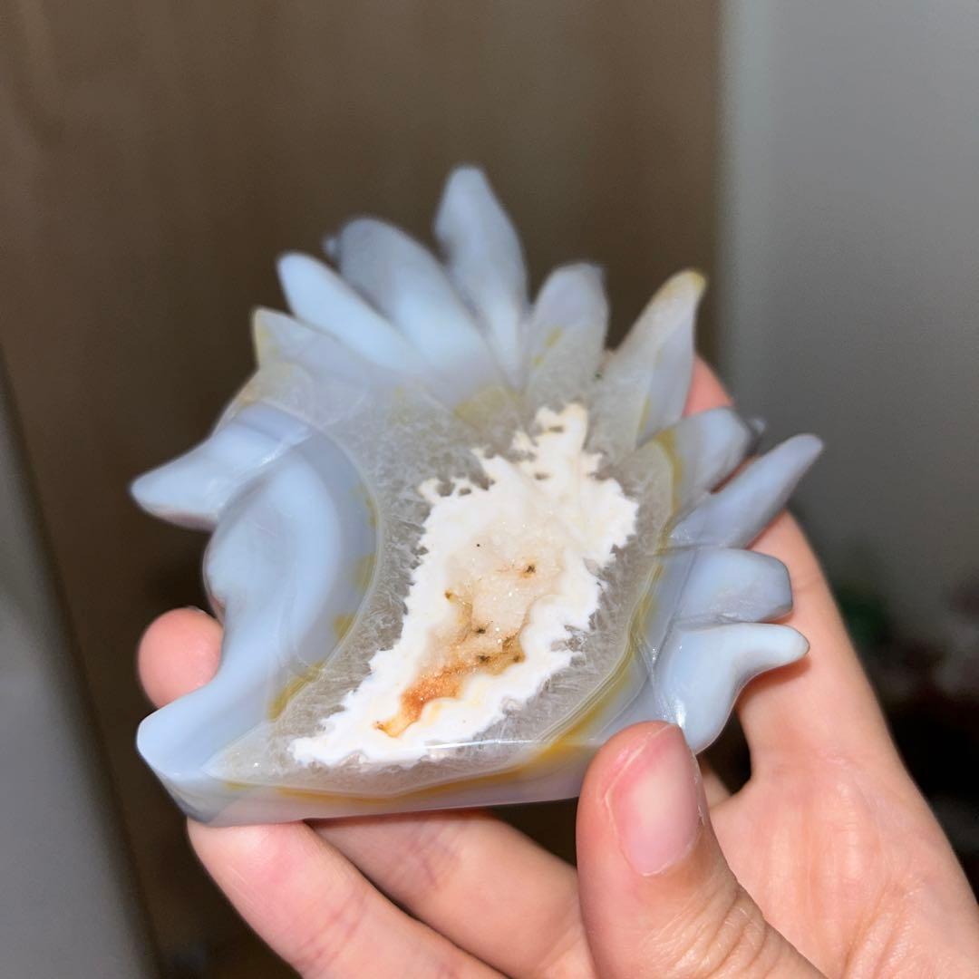 高品質 九尾 狐 瑪瑙 ドゥルージー 結晶 天然石