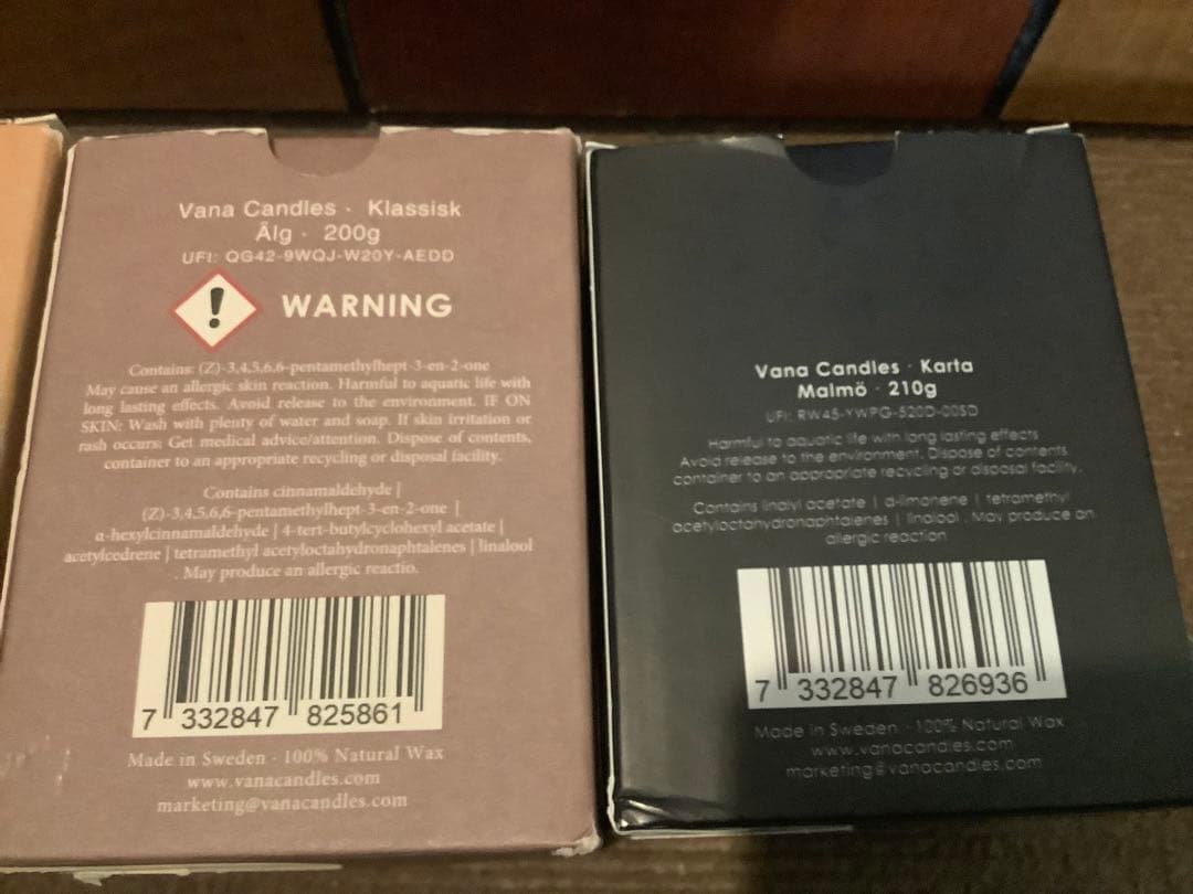 Vana Candles Sweden 6種セット(キャンドルウォーマー付き)