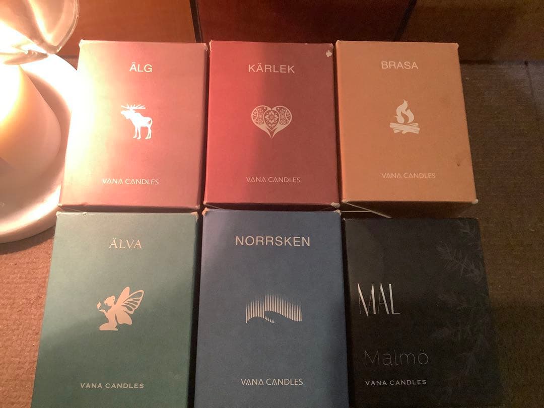 Vana Candles Sweden 6種セット(キャンドルウォーマー付き)