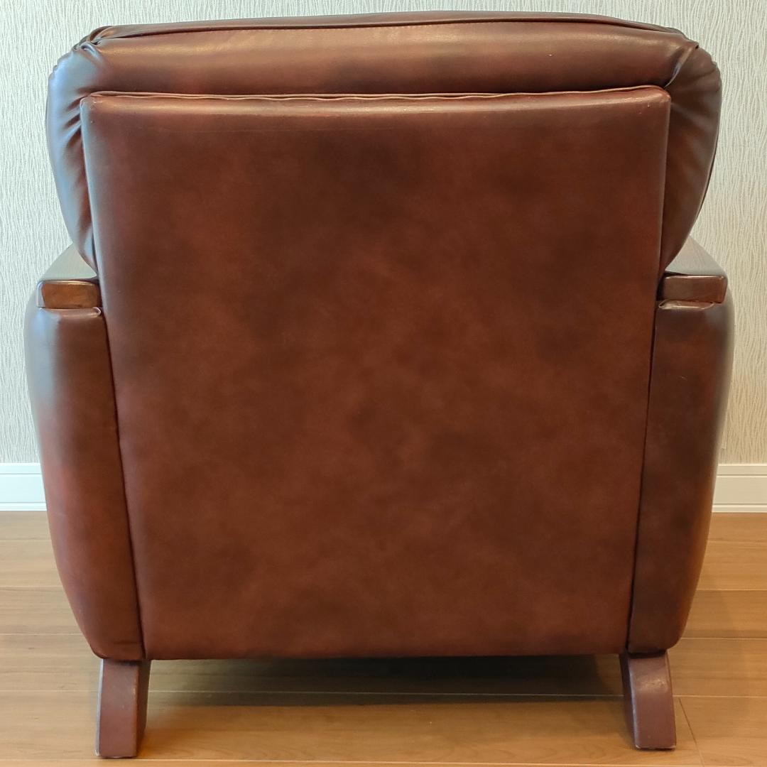 ヴィンテージソファ　1人掛け　ひじ掛け　レザー①