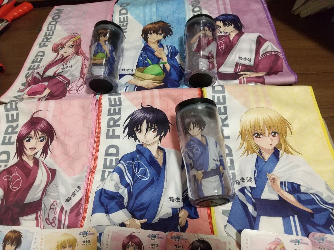 ガンダム SEED 極楽湯 タオル 全種類セット 機動戦士ガンダムSEED FREEDOM ×極楽湯・RAKU SPAコラボキャンペーンが