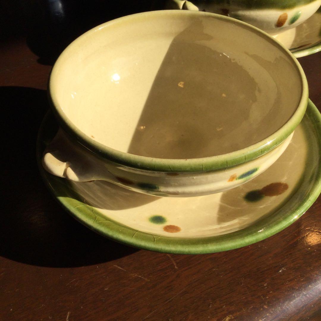 土屋典保　シチューボウル&ソーサー　新品未使用　2客　美品