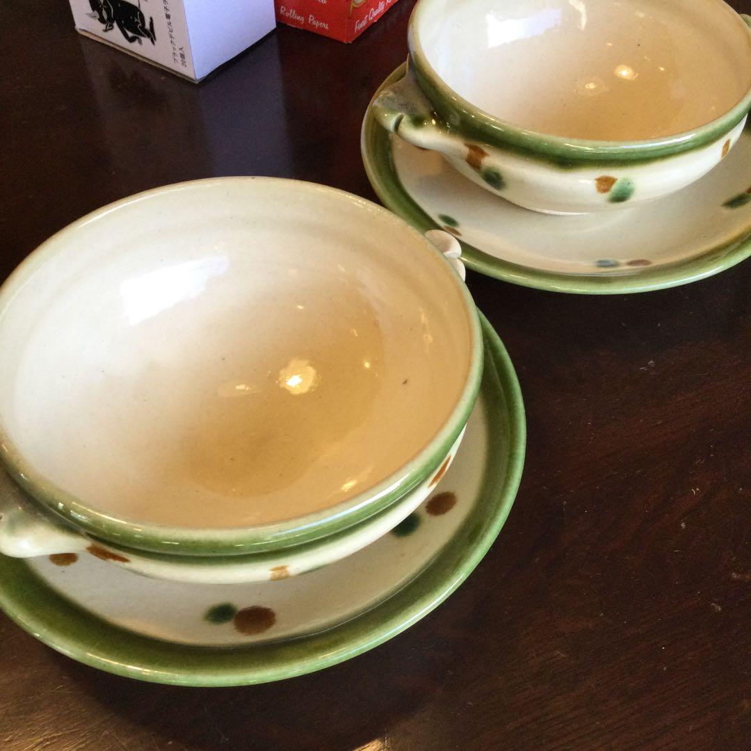 土屋典保　シチューボウル&ソーサー　新品未使用　2客　美品