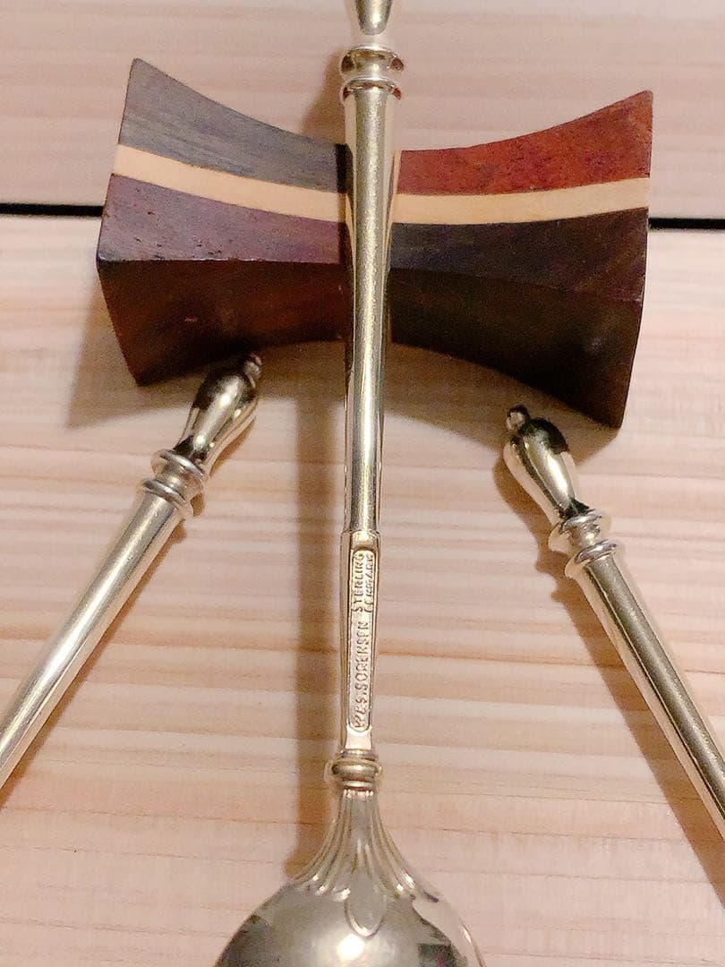 W&S Sorensen・デンマーク、純銀925Sモカ・スプーン: ヴィンテージ