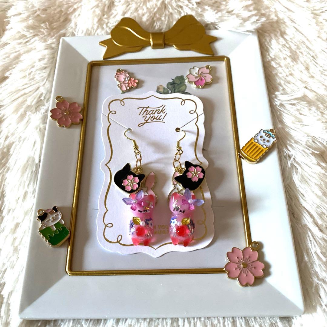 ☆お正月猫ちゃんピアス☆A