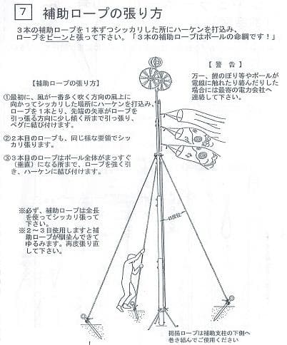 Y！2セット　補助杭付■激安！新品♪10号ポール 鯉のぼり用■
