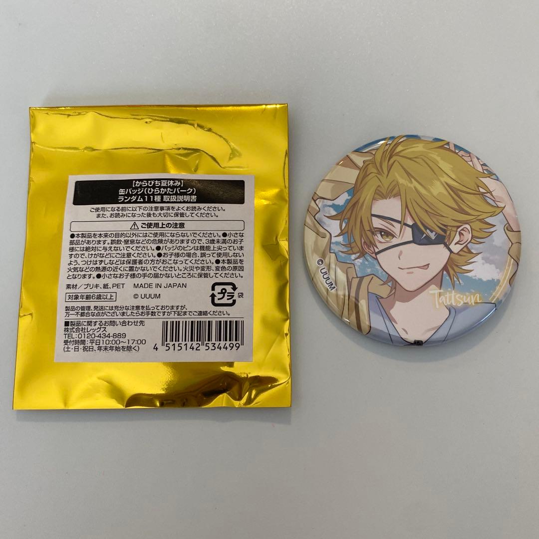 カラフルピーチ 【たっつん】ひらかたパーク 缶バッジ からぴち夏休み