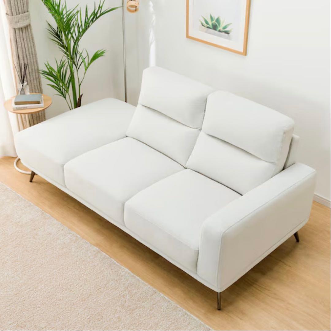 ニトリ 片肘カウチソファ 布張り 美品・使用感少なめ