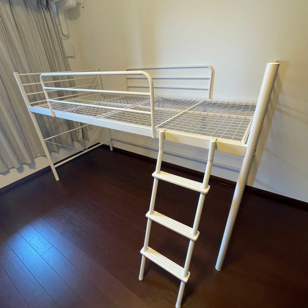 【引取り限定】NITORI ニトリ ロフトベッド ミドルベッド ホワイト