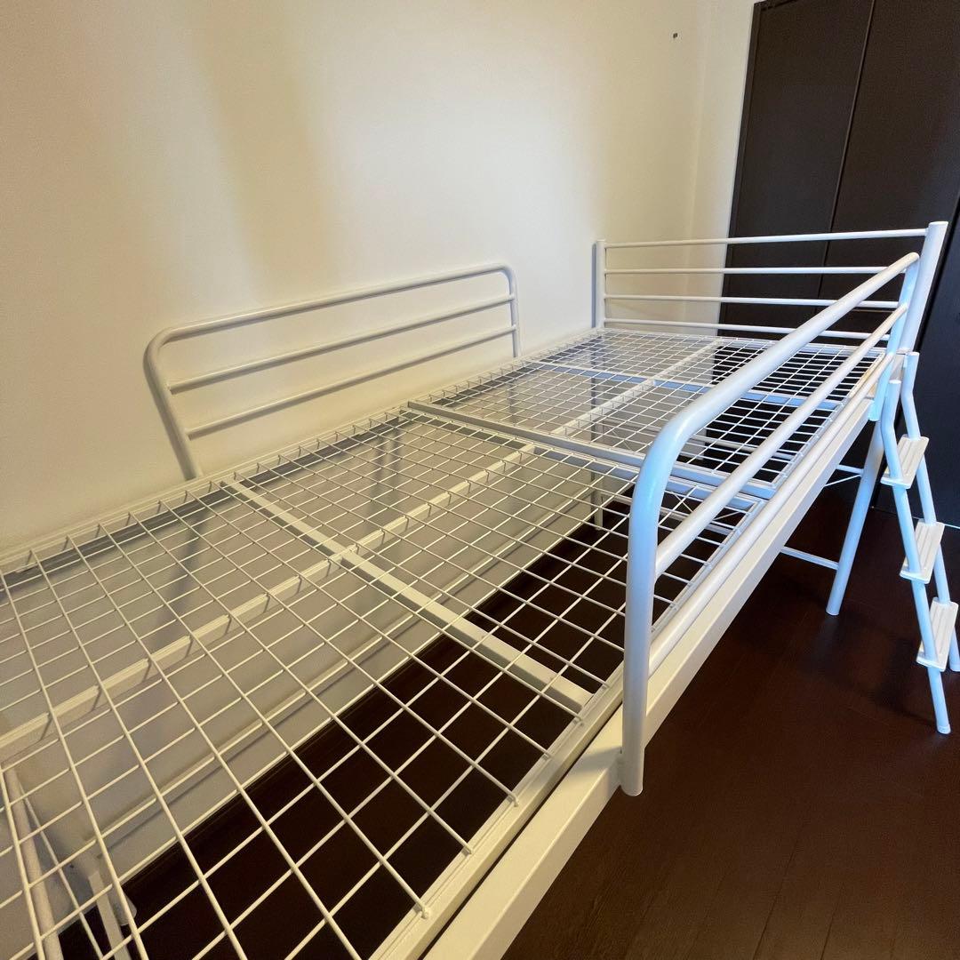 【引取り限定】NITORI ニトリ ロフトベッド ミドルベッド ホワイト