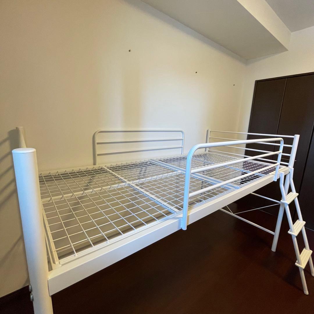 【引取り限定】NITORI ニトリ ロフトベッド ミドルベッド ホワイト