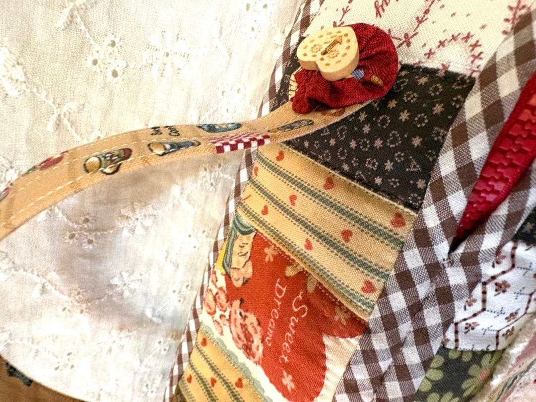 カントリー mimi&pinkle ミミ&ピンクル パッチワークバニティポーチ