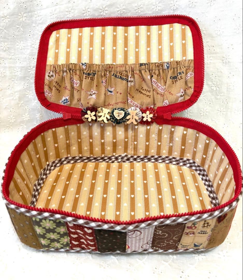 カントリー mimi&pinkle ミミ&ピンクル パッチワークバニティポーチ