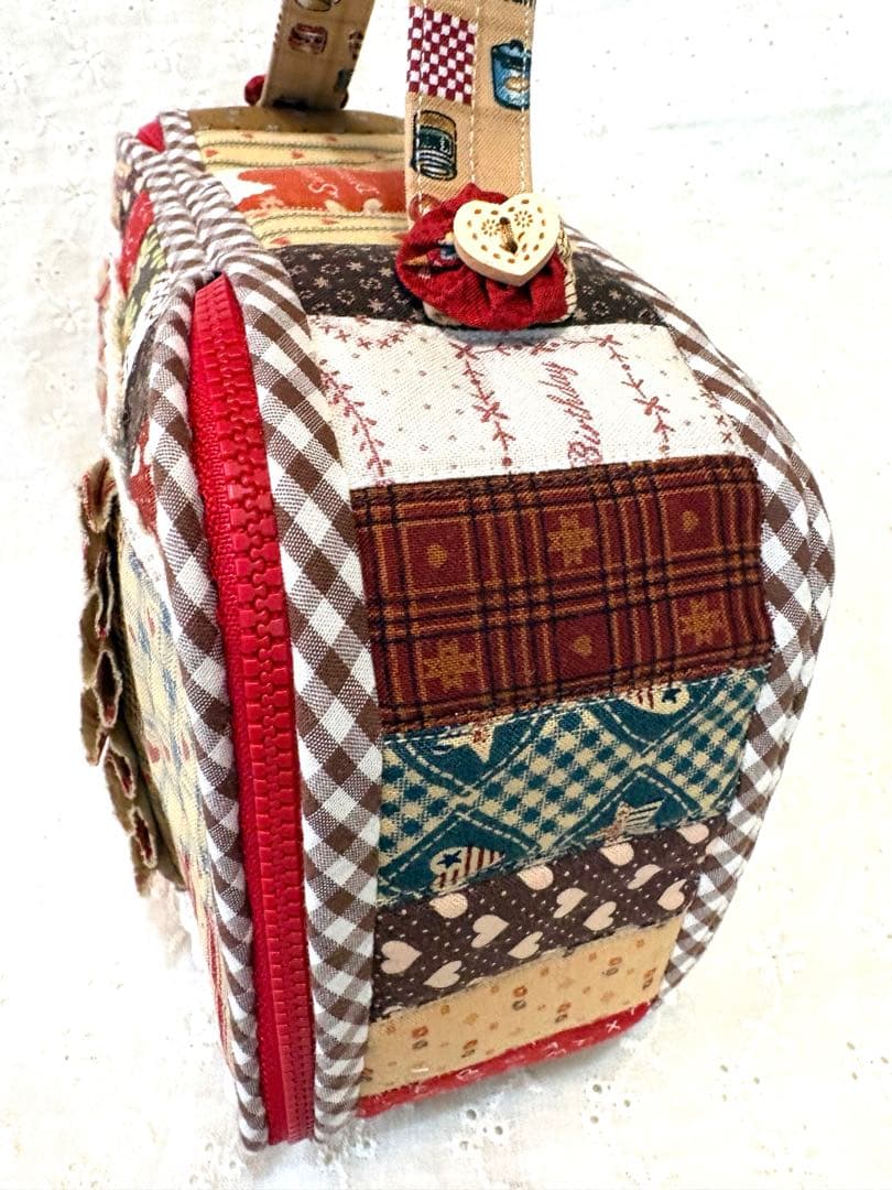 カントリー mimi&pinkle ミミ&ピンクル パッチワークバニティポーチ