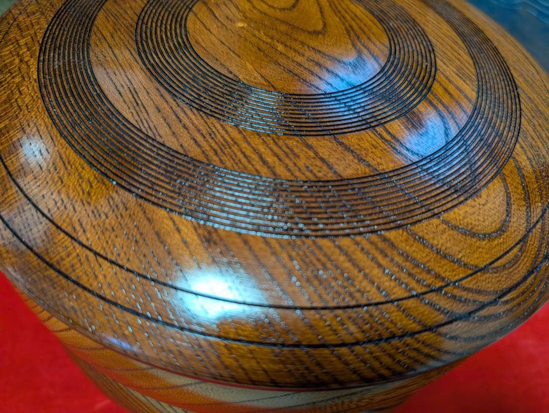 和食器　三段重　欅　ナチュラル　大きいサイズ