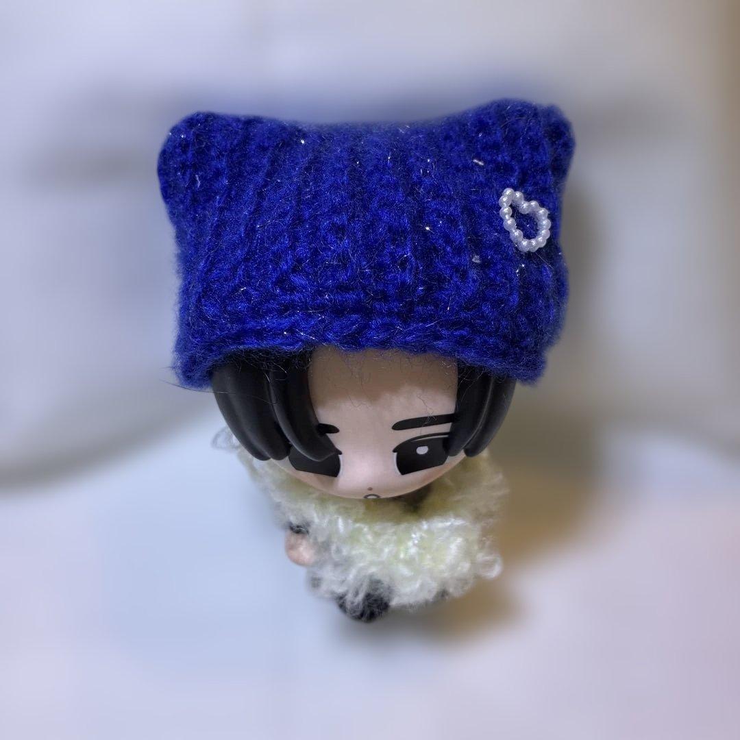 すのチル ソフビ ねこ耳ニット帽 ブルー No.118-8 - メルカリ