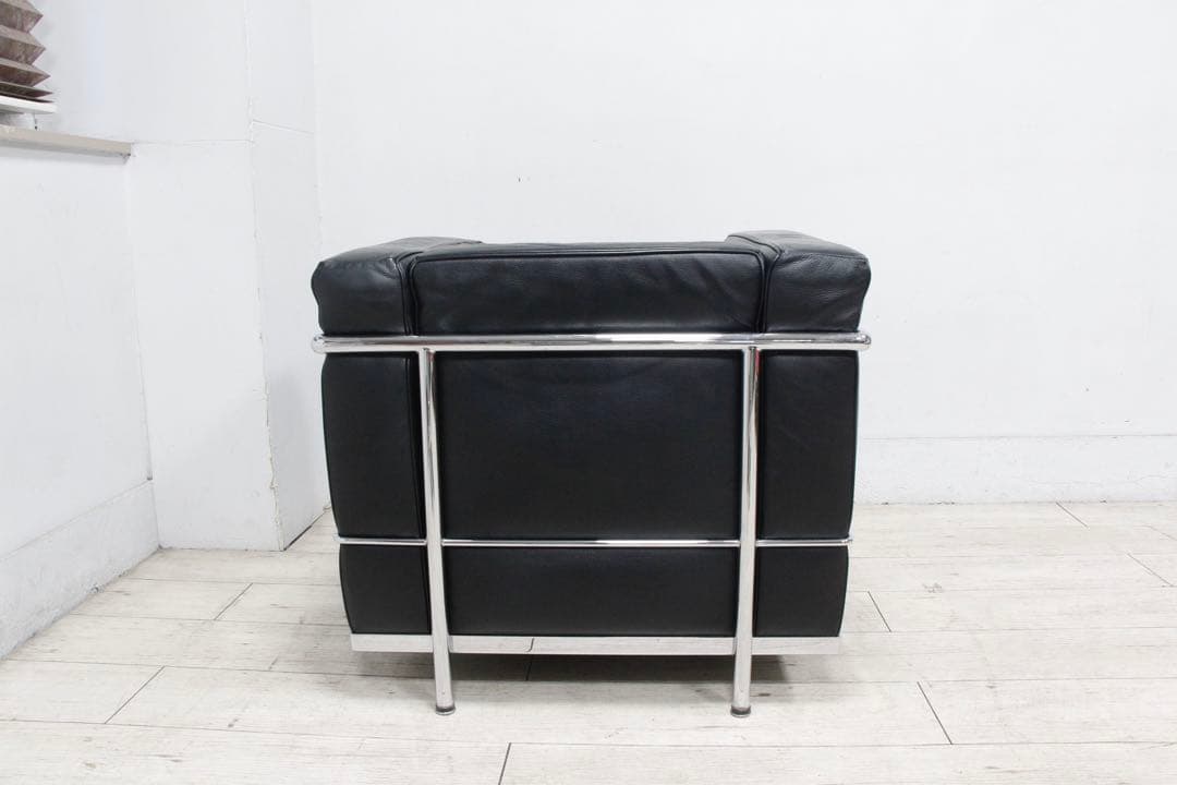 【極美品】 LC2 リプロダクト IDC大塚家具 黒本革 ル・コルビュジエ