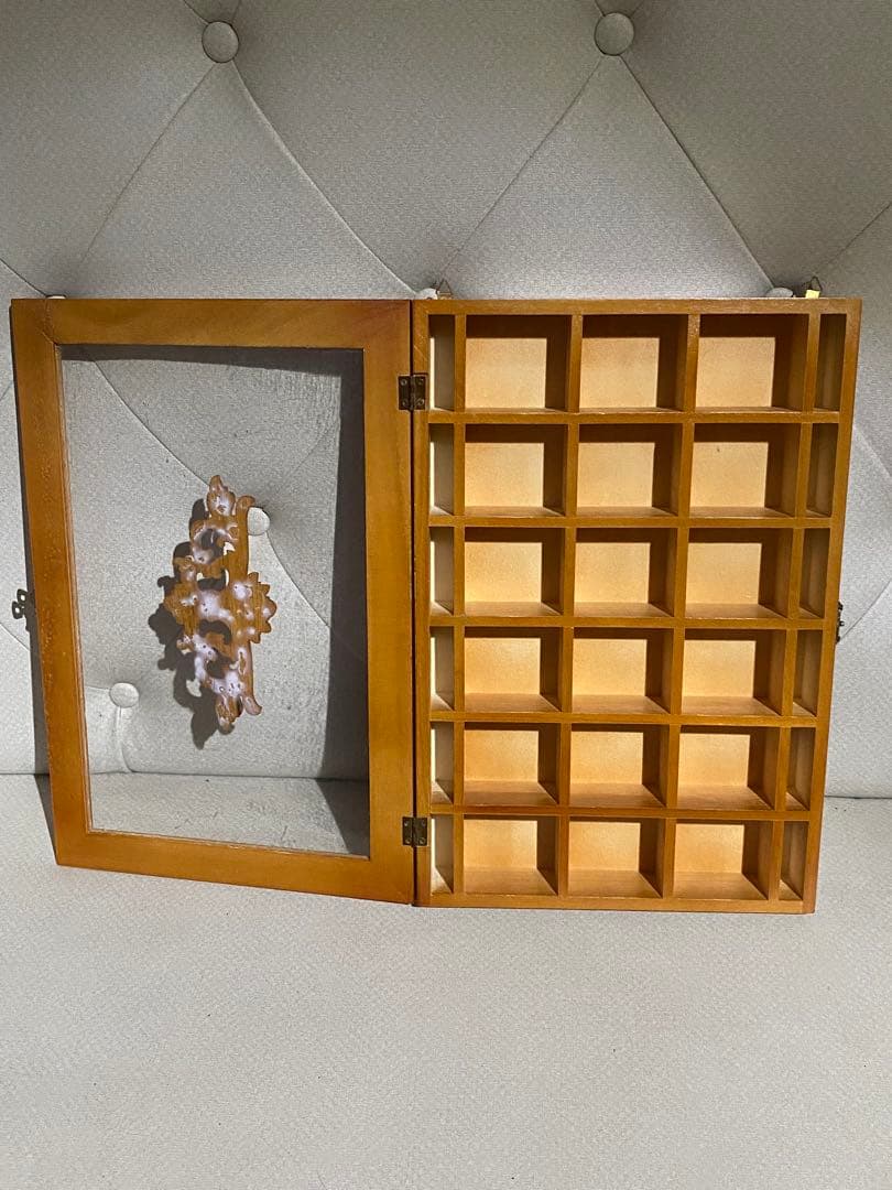 シャビー♦️ナチュラル ロココ♦️コレクションボックス ２個セット♦️壁付可能♦️送料込