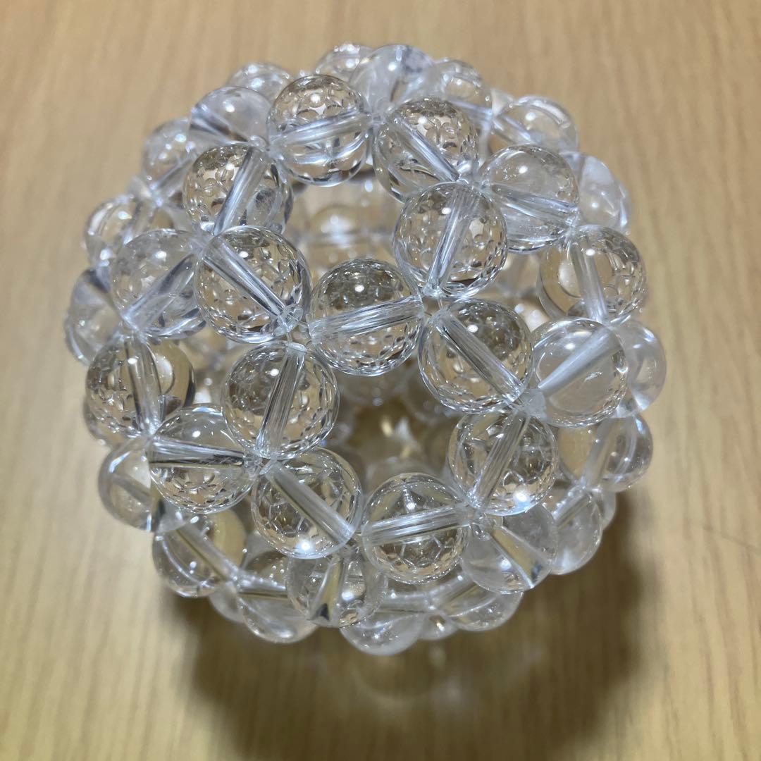 【S-12-2】神聖幾何学 フラーレン 天然水晶12ミリ玉使用