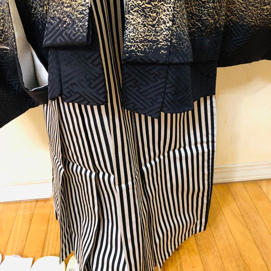 七五三五歳‼️正絹完全️フルセット‼️白地貴重豪華絢爛金彩金箔鷹、兜❤️お家からはなし