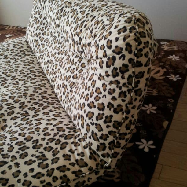 買う気のないイイね！禁止。ヒョウ柄ソファベット