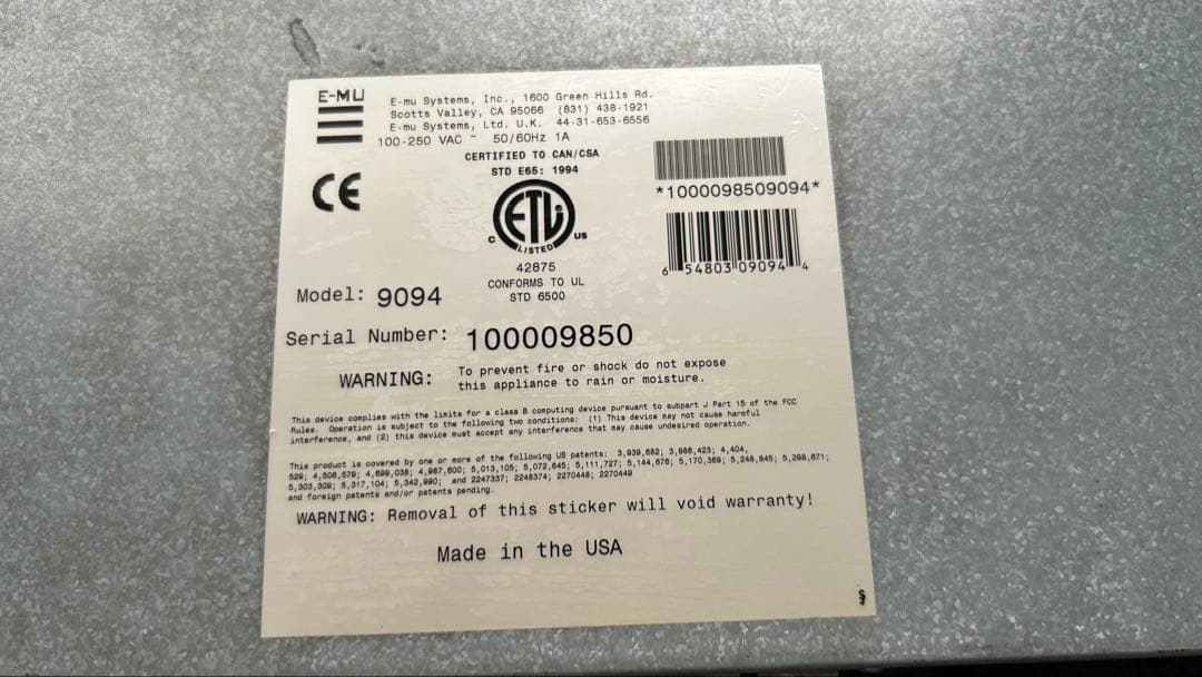 E-MU Proteus 2000 音源モジュール　シンセサイザー