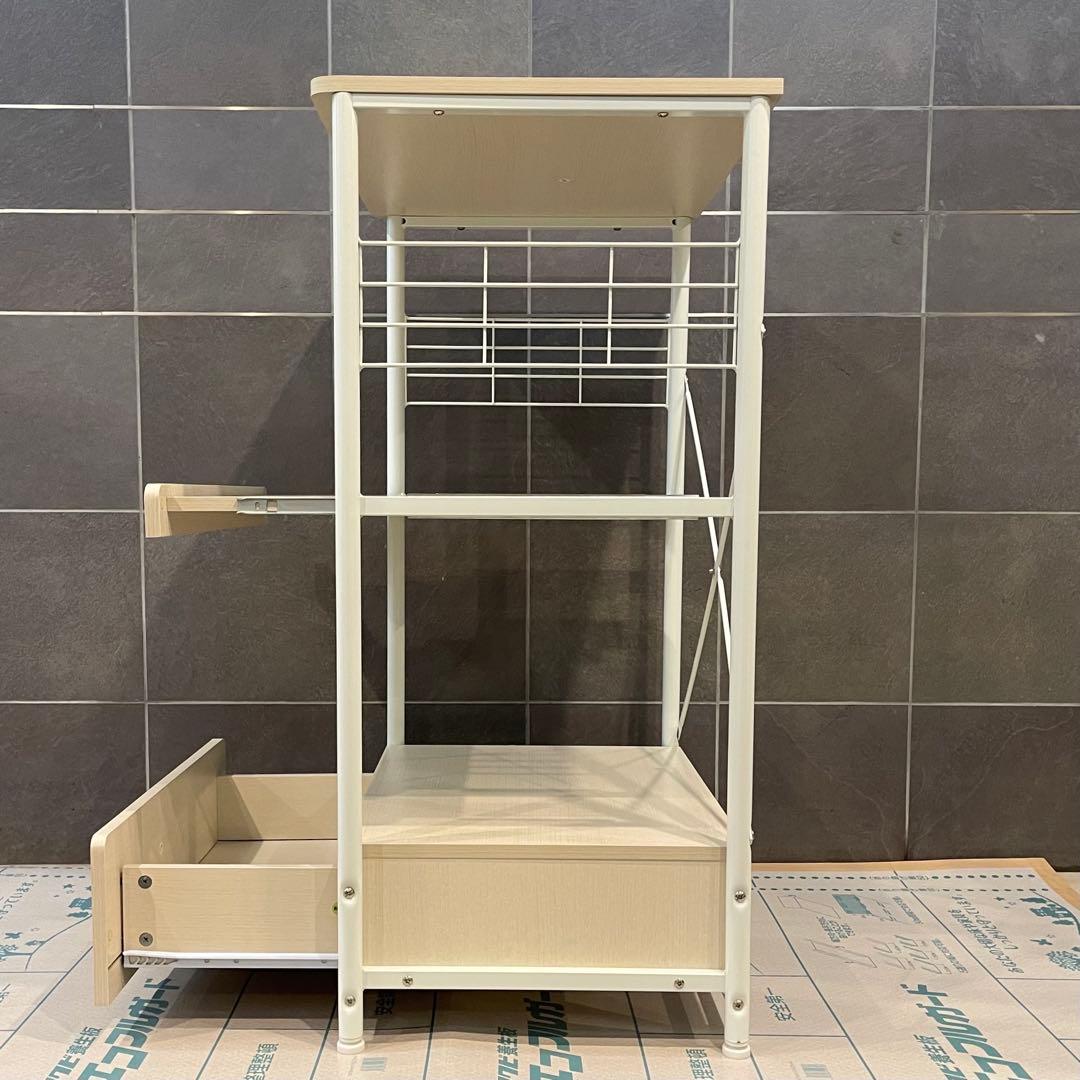 ホワイト 3段オープンシェルフ