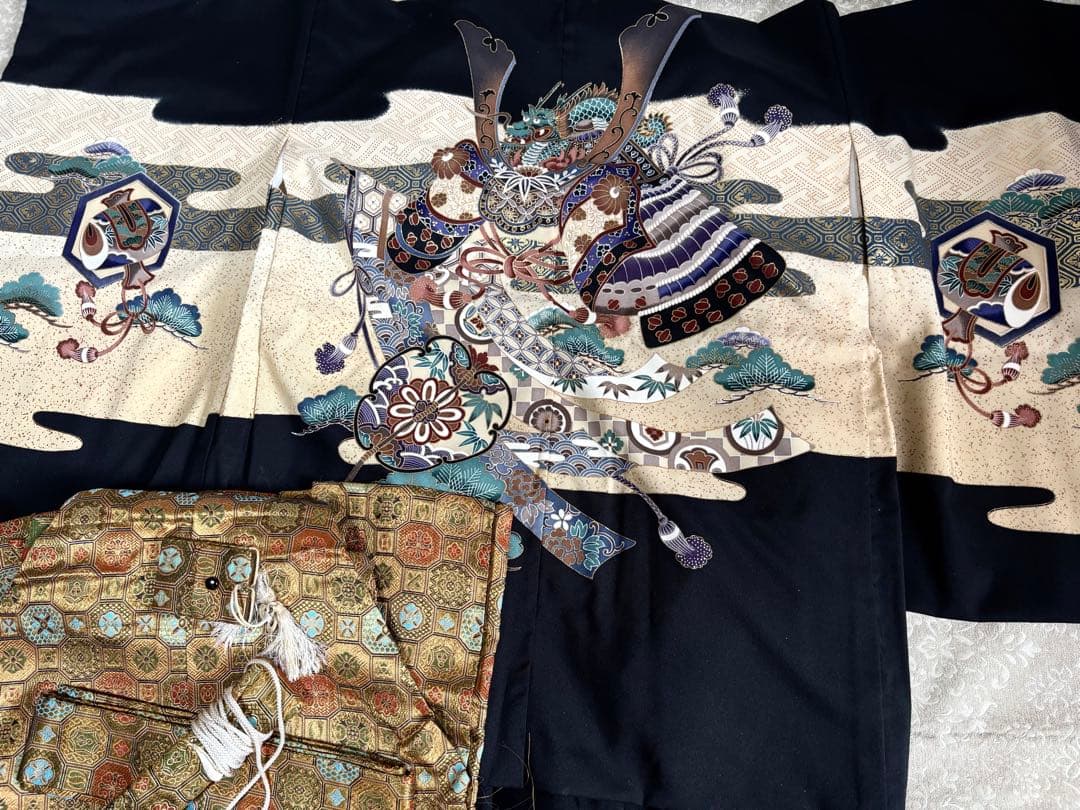 七五三　5才　男の子　フルセット　晴着一式　正絹　一度使用　美品