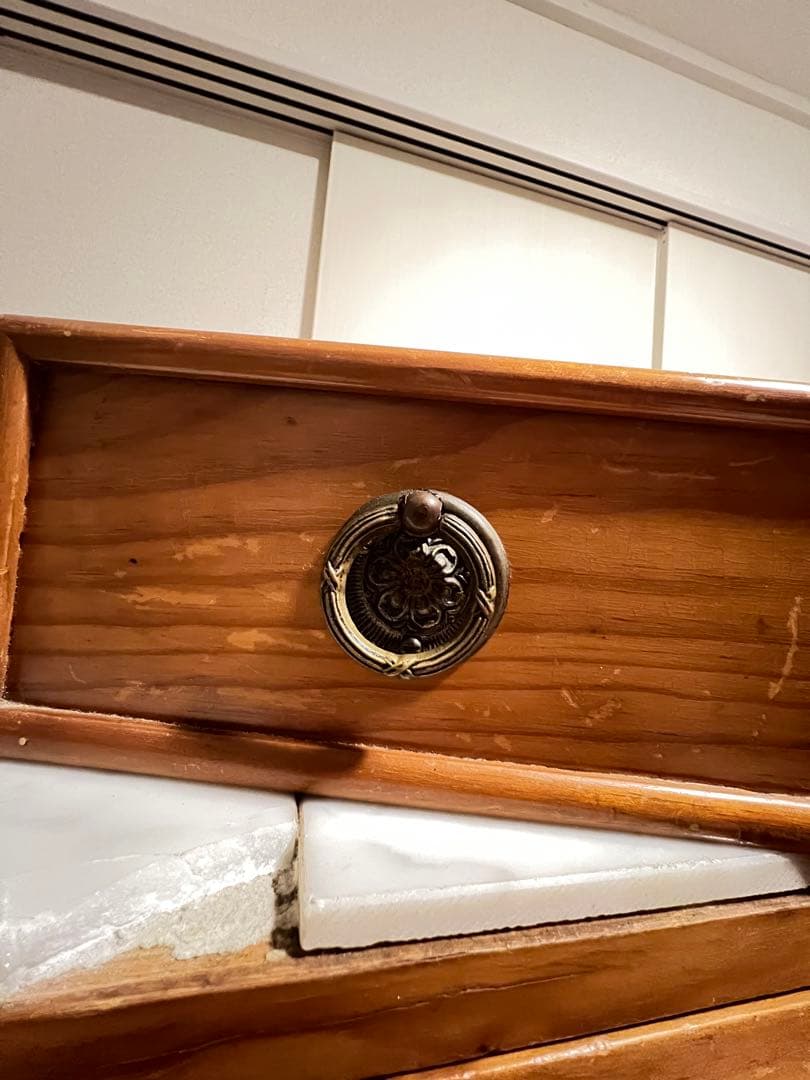 送料込み　ロールトップデスク　蛇腹　チーク　フランス　アンティーク　ワークデスク